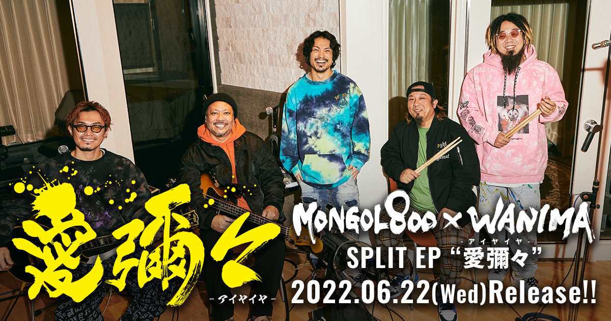 MONGOL800×WANIMA Split EP 愛彌々 -あいやいや- リリース特設サイト -